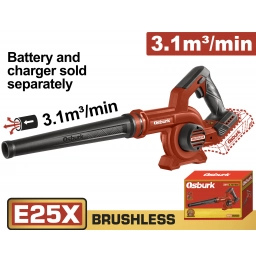 SOPLADORA A BATERIA 25V E25X 3.1M3/MIN SIN BATERIA SIN CARGADOR USO INDUSTRIAL OSBURK KCAB510